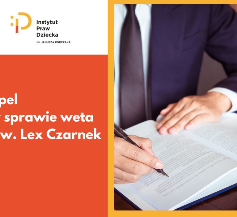 Apel w sprawie weta tzw.  Lex Czarnek